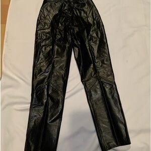 Genuine leather (lined) black pants